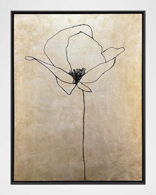 "Silver Poppies II" Mixed-Media Art by Susan Adamson-Ray